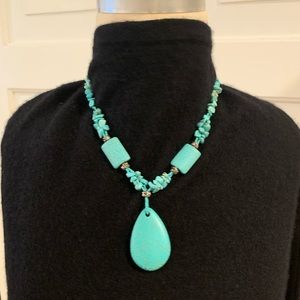 SOLD Vintage Turquoise Beautiful 19” Long Necklace